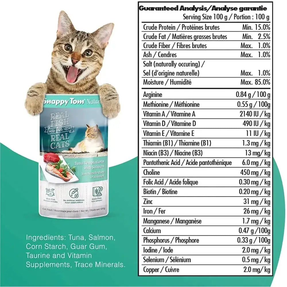 Snappy Tom Naturals Tuna Temptations with Salmon Snappy Tom