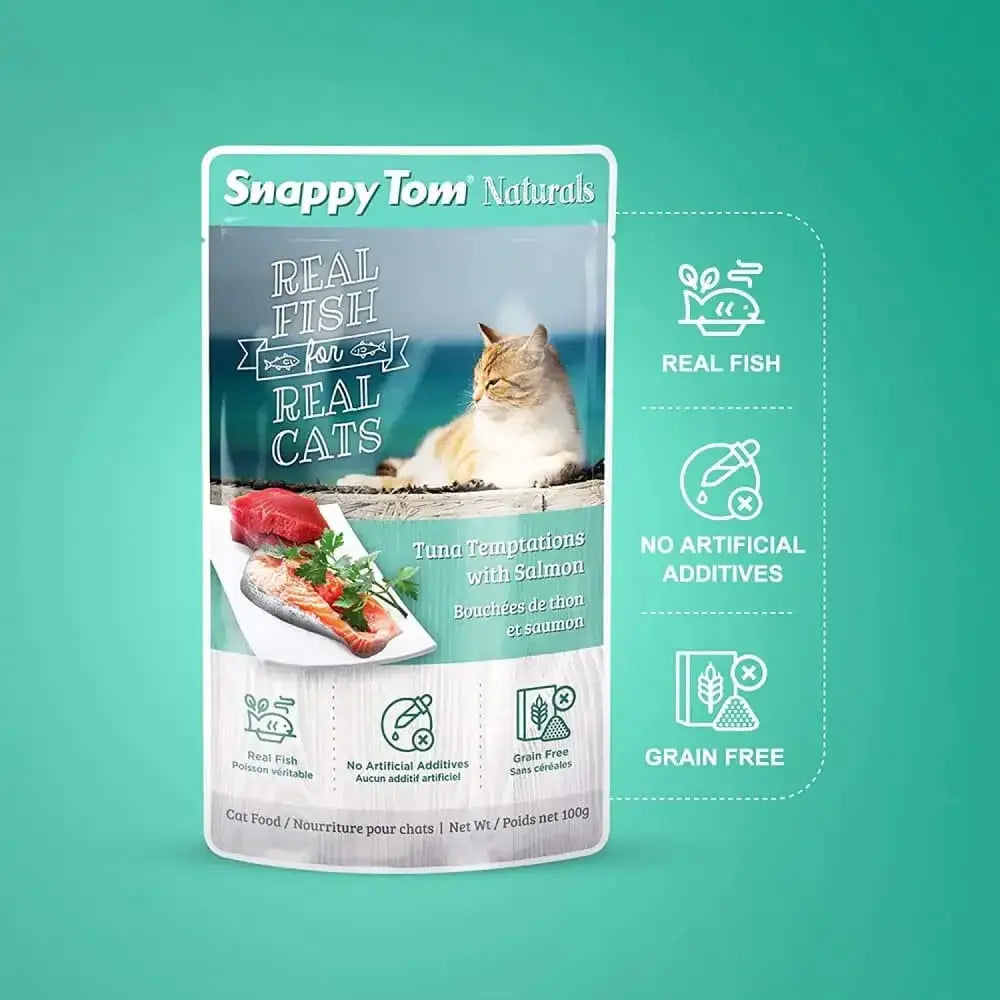 Snappy Tom Naturals Tuna Temptations with Salmon Snappy Tom