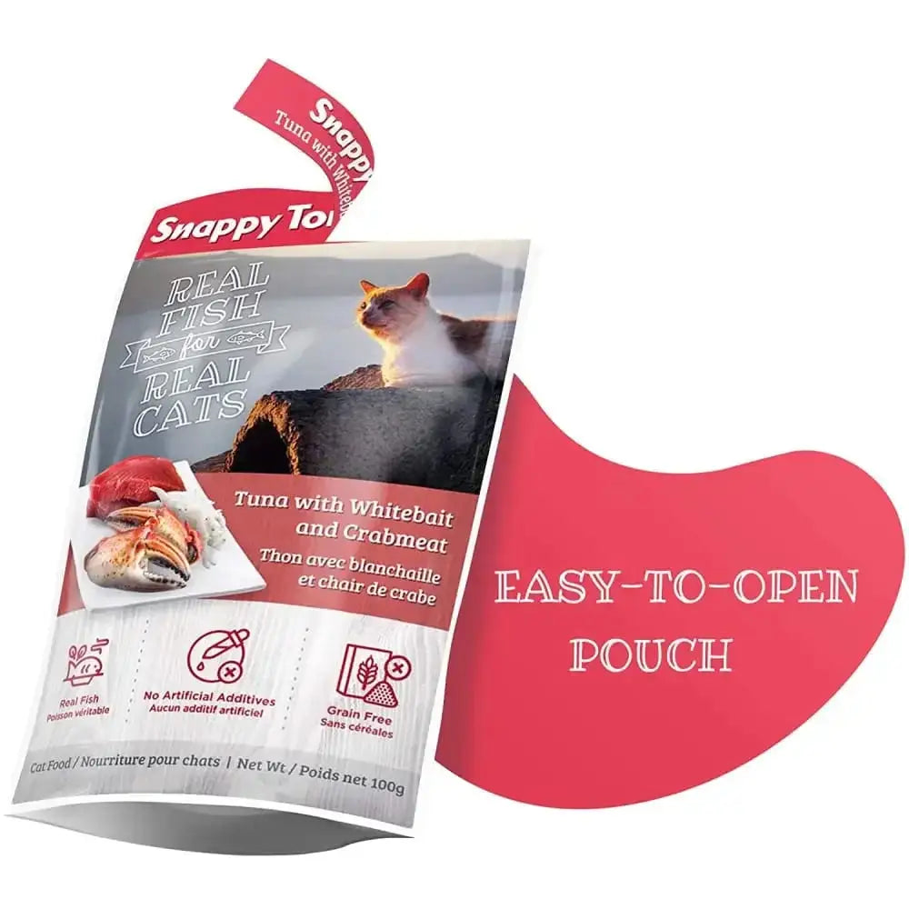 Snappy Tom Naturals Tuna with Whitebait & Crabmeat Wet Cat Food 12/3.5oz Snappy Tom