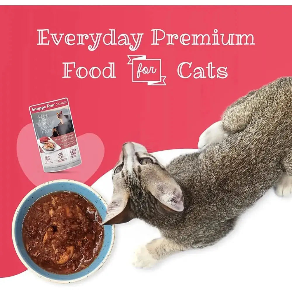 Snappy Tom Naturals Tuna with Whitebait & Crabmeat Wet Cat Food 12/3.5oz Snappy Tom