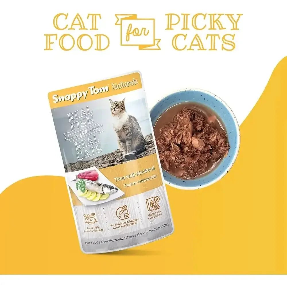 Snappy Tom Naturals Tuna with Mackerel Wet Cat Food 12/3.5oz - Talis Us