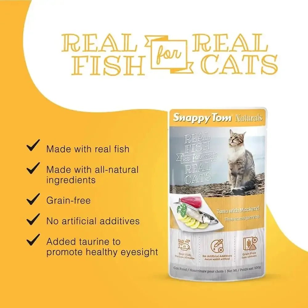 Snappy Tom Naturals Tuna with Mackerel Wet Cat Food 12/3.5oz - Talis Us