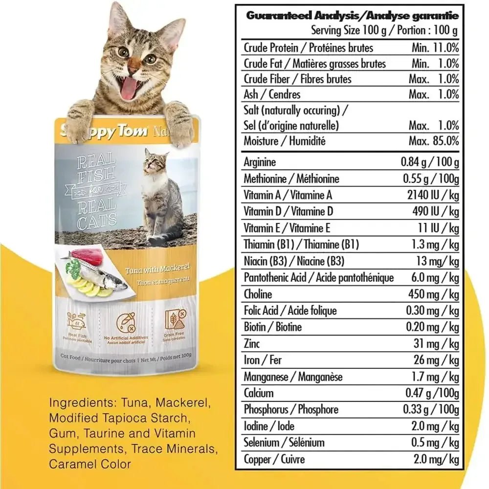 Snappy Tom Naturals Tuna with Mackerel Wet Cat Food 12/3.5oz - Talis Us