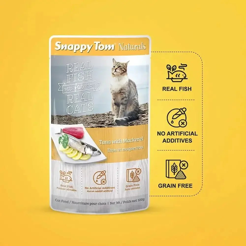 Snappy Tom Naturals Tuna with Mackerel Wet Cat Food 12/3.5oz - Talis Us