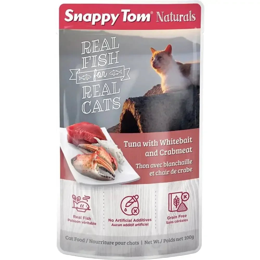 Snappy Tom Naturals Tuna with Whitebait & Crabmeat Wet Cat Food 12/3.5oz - Talis Us