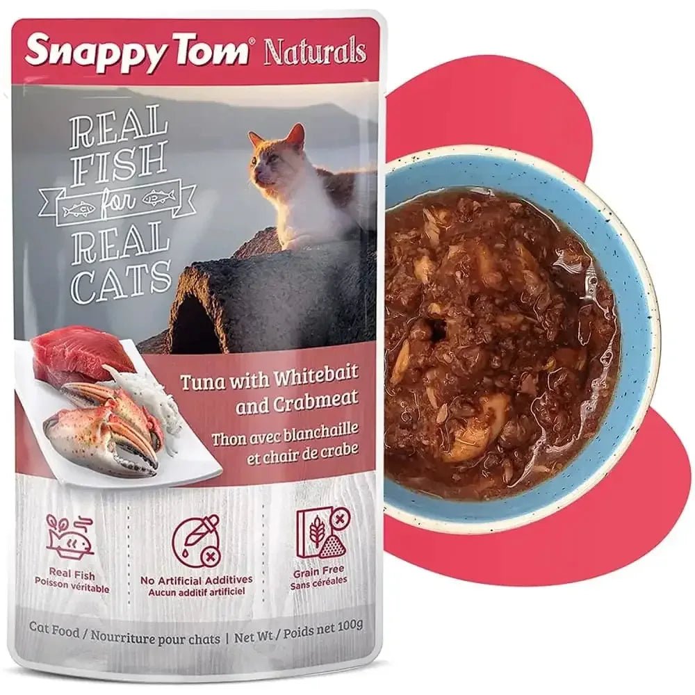Snappy Tom Naturals Tuna with Whitebait & Crabmeat Wet Cat Food 12/3.5oz - Talis Us
