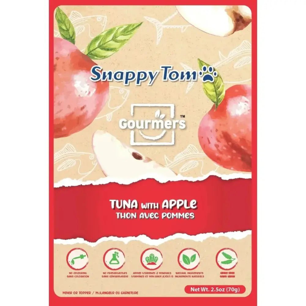 Snappy Tom Tuna and Apple Cat Topper Treats 12ea/2.5 oz - Talis Us