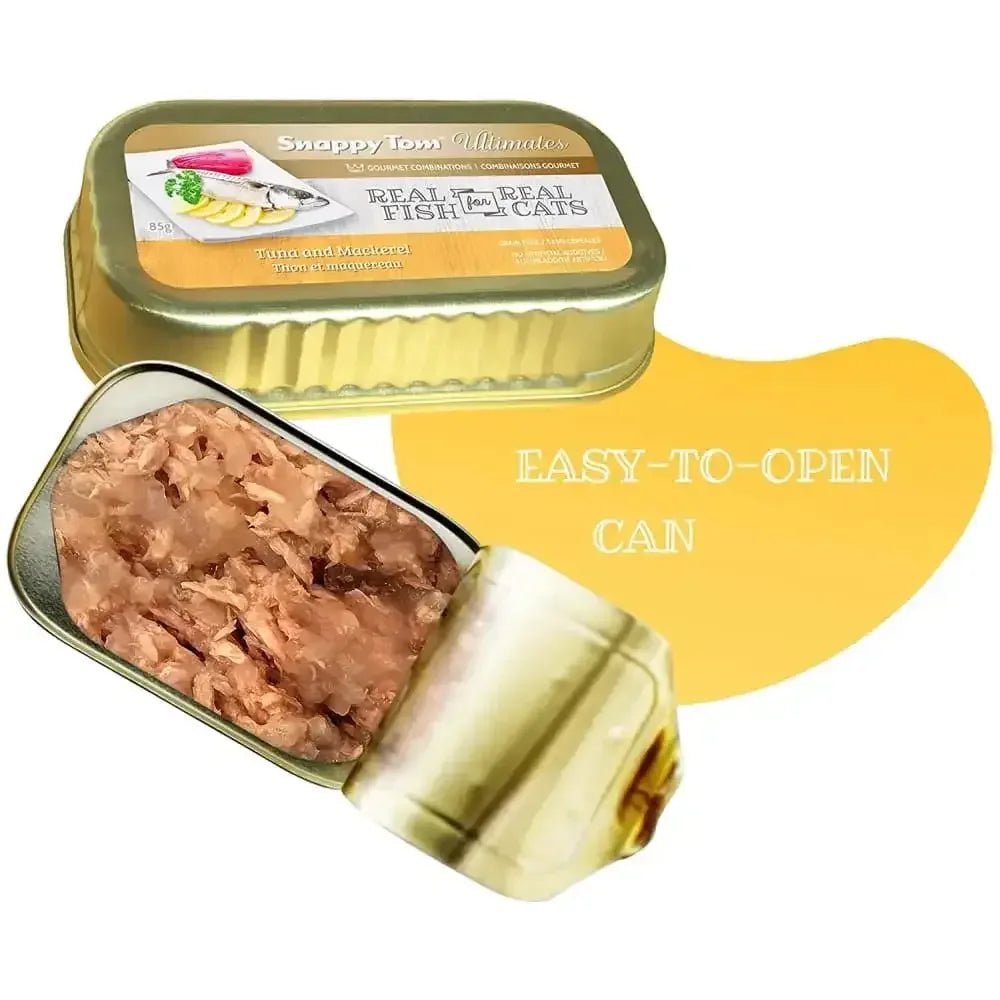 Snappy Tom Ultimates Fresh Tuna and Mackerel Canned Cat Food 12/3oz - Talis Us