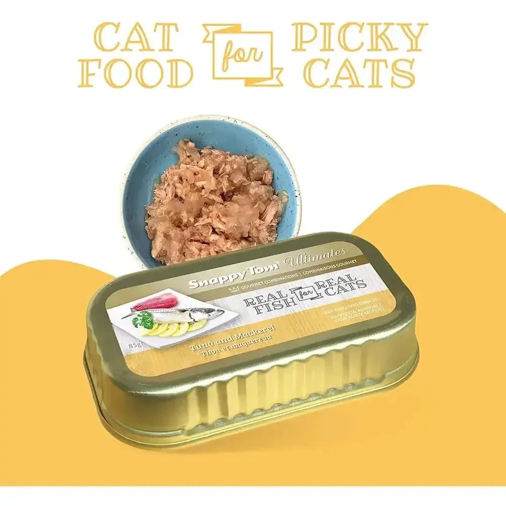 Snappy Tom Ultimates Fresh Tuna and Mackerel Canned Cat Food 12/3oz - Talis Us