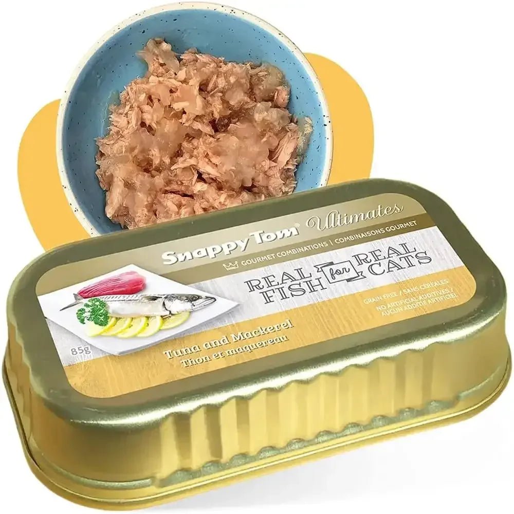 Snappy Tom Ultimates Fresh Tuna and Mackerel Canned Cat Food 12/3oz - Talis Us