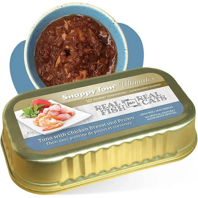 Snappy Tom Ultimates Fresh Tuna with Chicken Breast and Prawn Canned Cat Food 12/3oz Snappy Tom