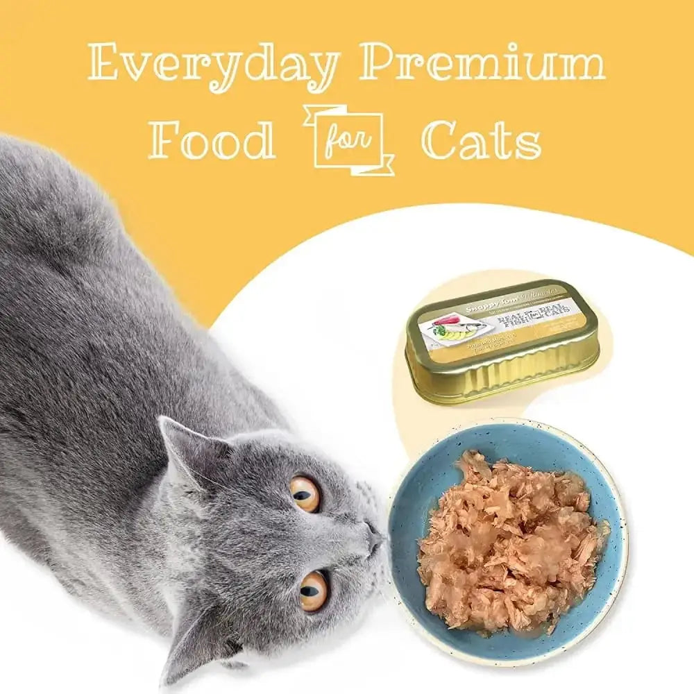 Snappy Tom Ultimates Fresh Tuna and Mackerel Canned Cat Food 12/3oz Snappy Tom