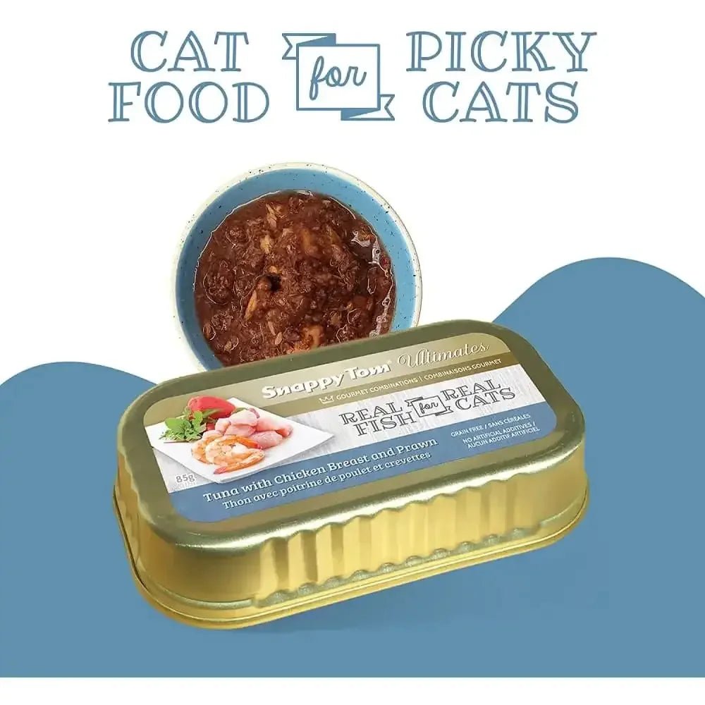Snappy Tom Ultimates Fresh Tuna with Chicken Breast and Prawn Canned Cat Food 12/3oz - Talis Us