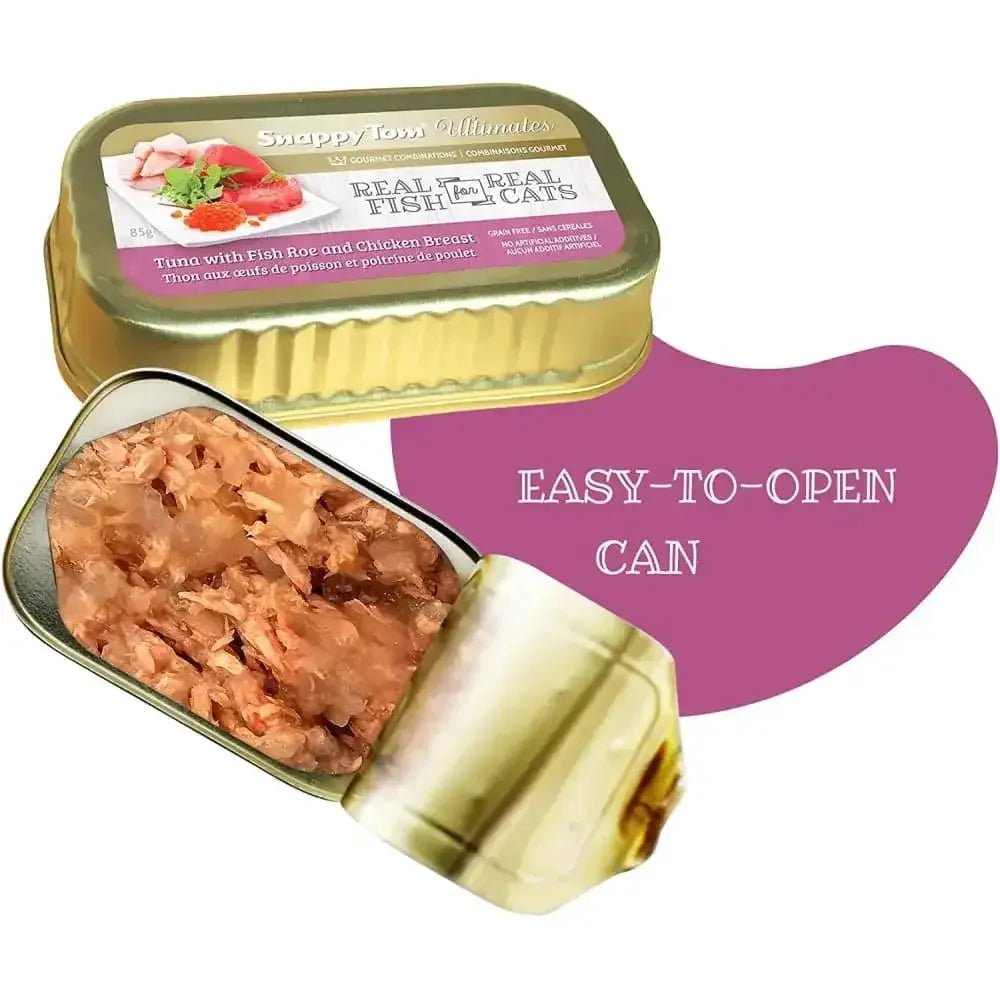 Snappy Tom Ultimates Fresh Tuna with Fish Roe and Chicken Breast Canned Cat Food 12/3oz - Talis Us