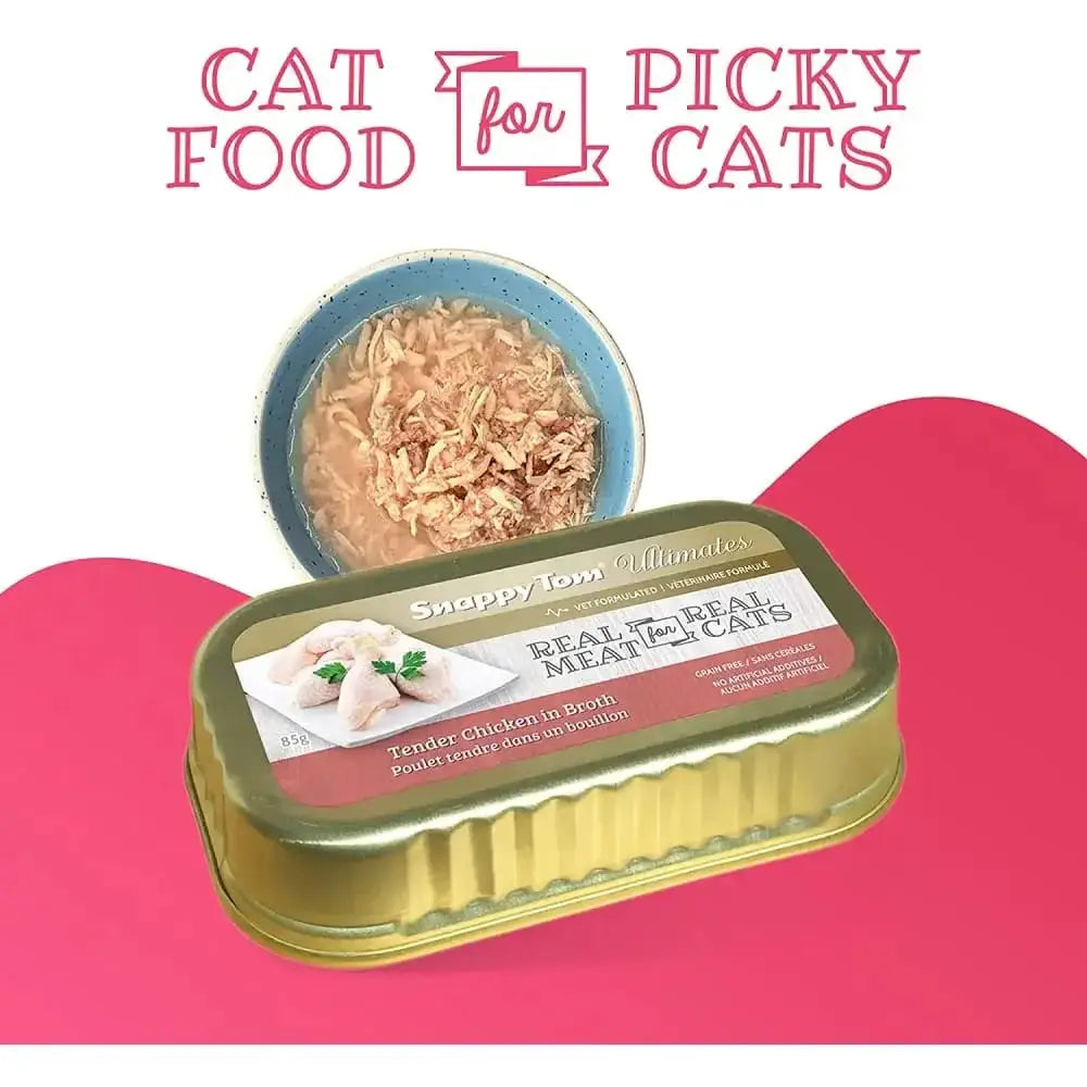 Snappy Tom Ultimates Tender Chicken in Broth Canned Cat Food Snappy Tom