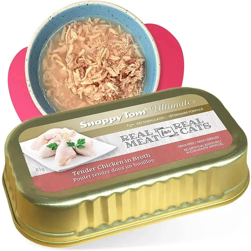 Snappy Tom Ultimates Tender Chicken in Broth Canned Cat Food Snappy Tom