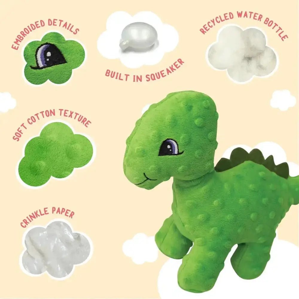 SnugArooz Brianna the Bronto Plush Dog Toy 8" - Talis Us