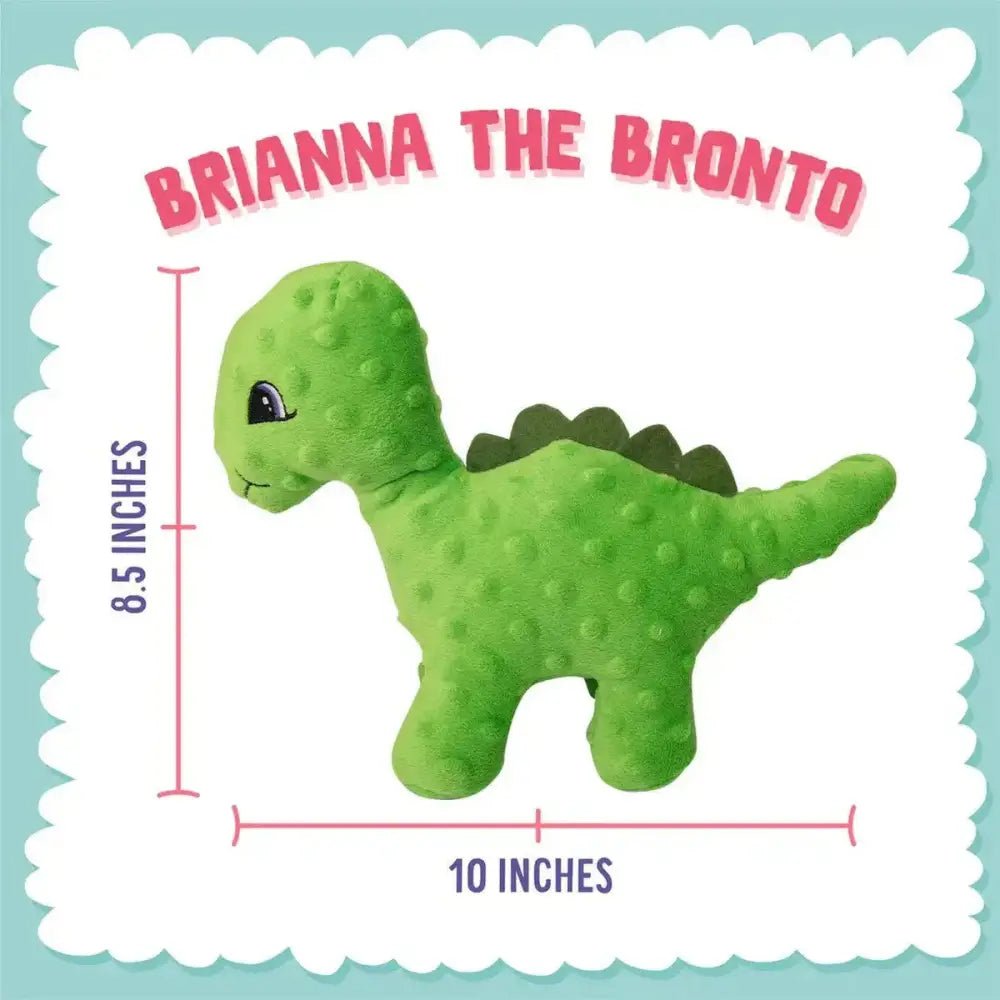 SnugArooz Brianna the Bronto Plush Dog Toy 8" - Talis Us