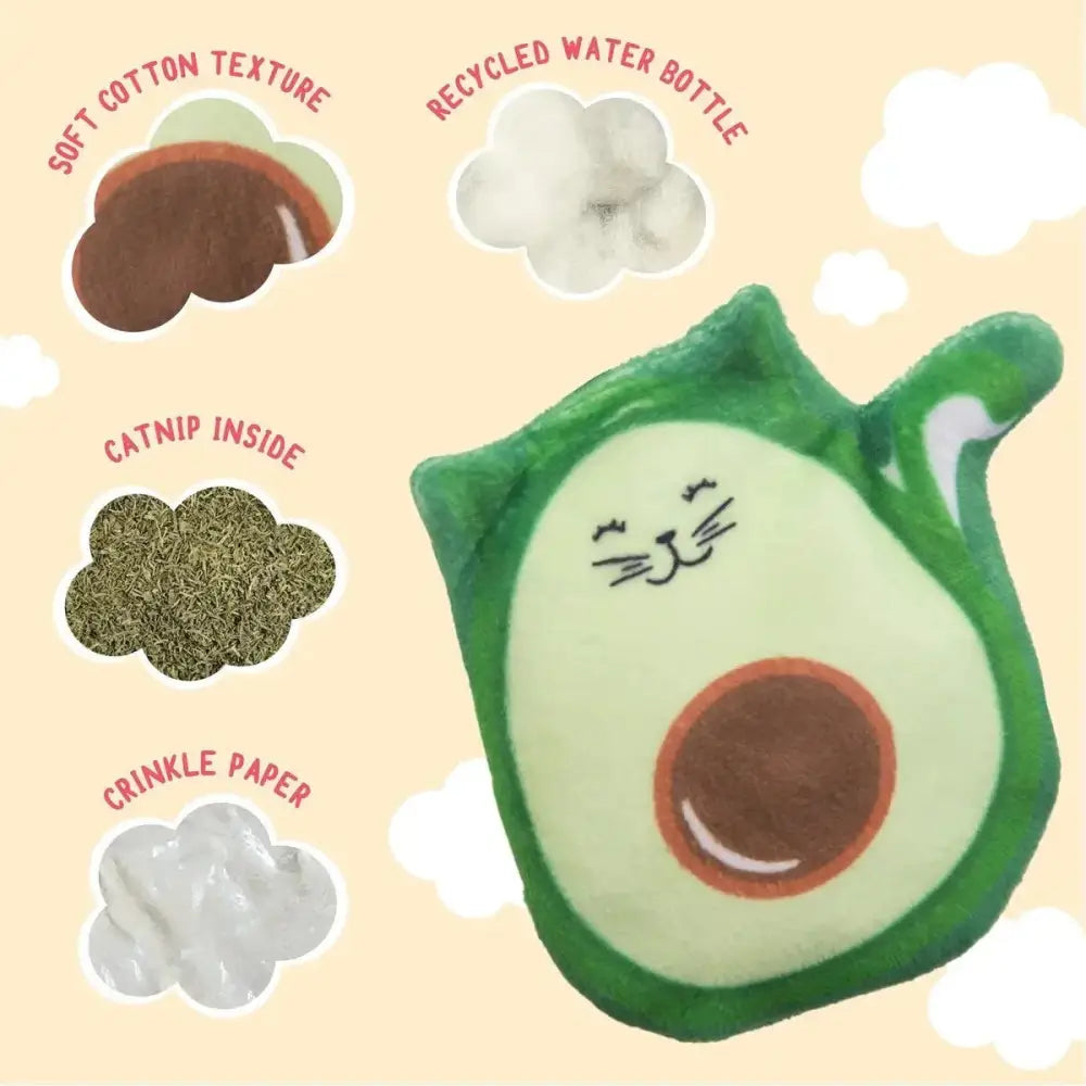 SnugArooz Kitty Avocato Cat Toy 3.5" - Talis Us