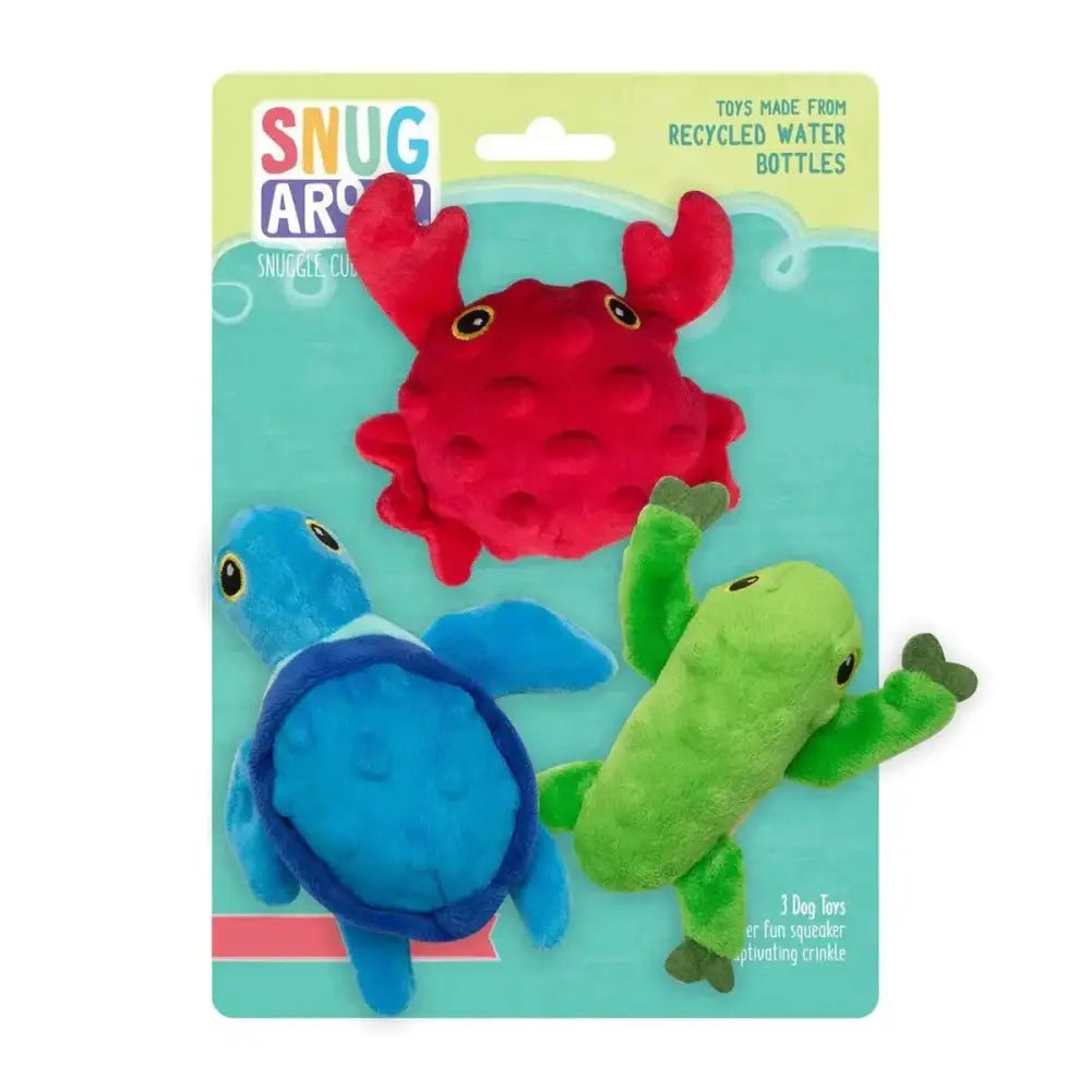 SnugArooz Lil Ocean Buddies Plush Dog Toys 3pk - Talis Us