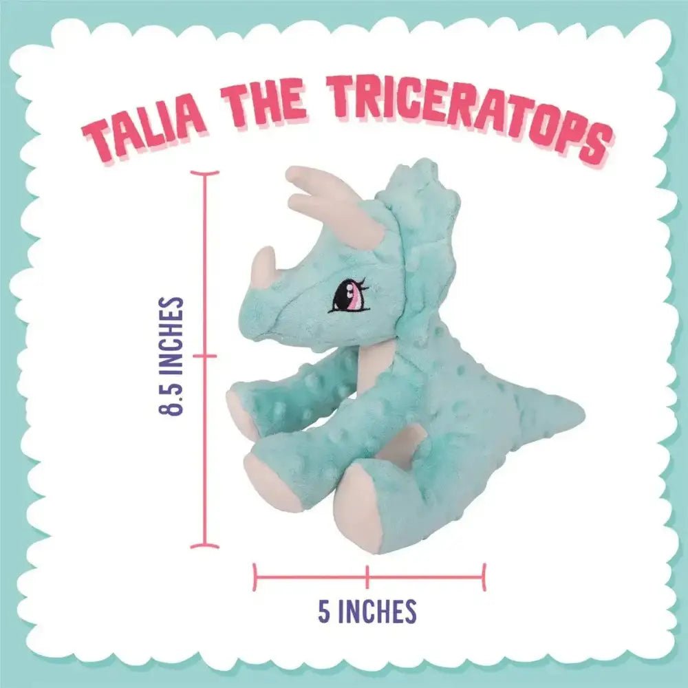 SnugArooz Talia the Triceratops Plush Dog Toy 8" - Talis Us