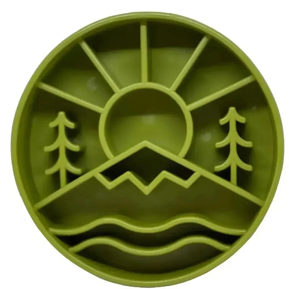 SodaPup Great Outdoors eBowl Enrichment Slow Feeder Bowl Green 8" - Talis Us