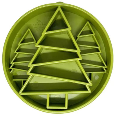 SodaPup Pine Trees eBowl Enrichment Slow Feeder Bowl Green 8" - Talis Us