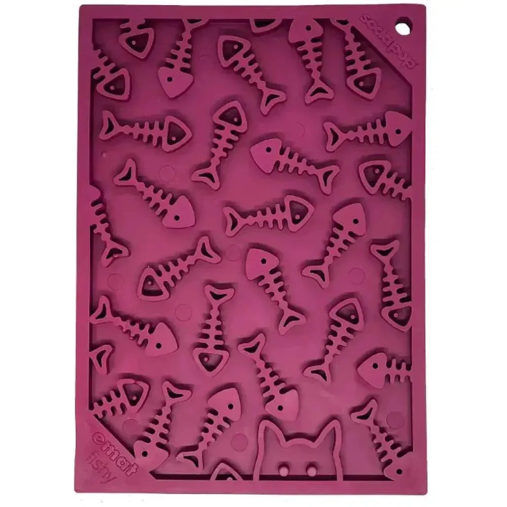 SodaPup TPE eMat Fishy Enrichment Lick Mat Plum - Talis Us