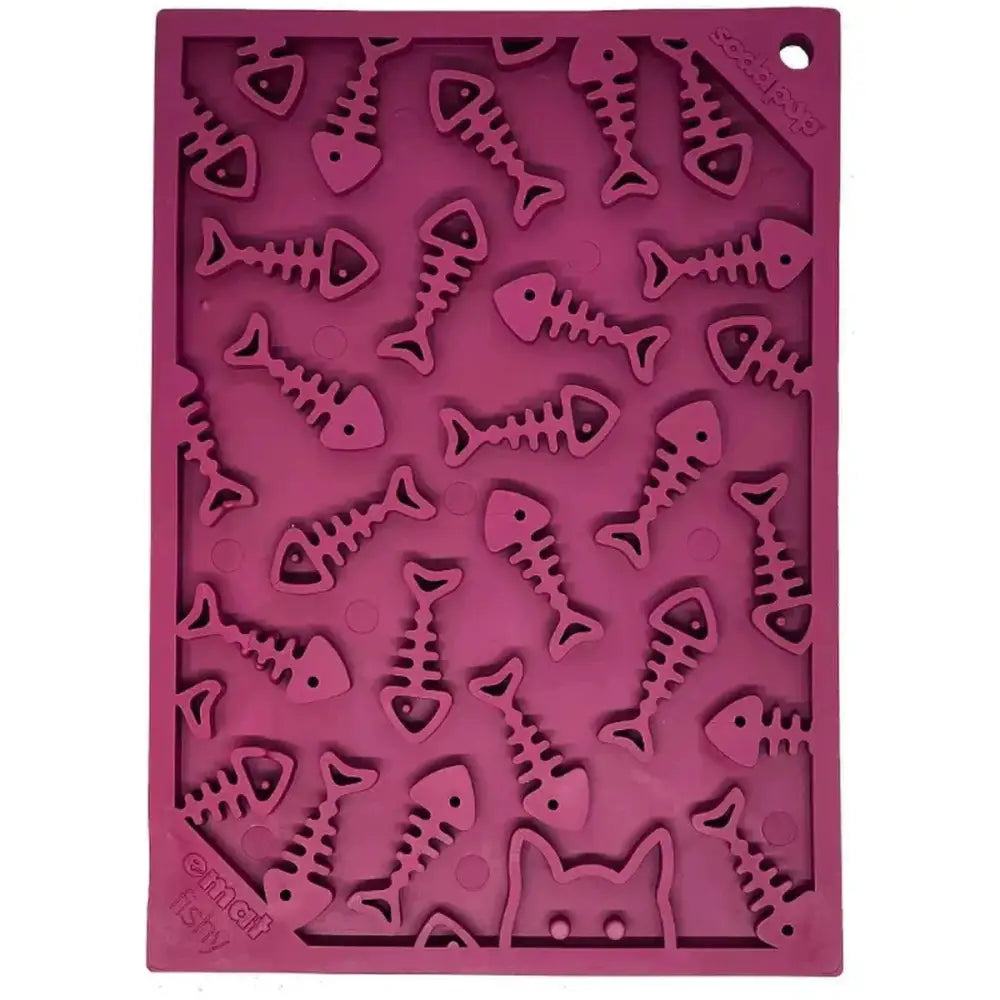 SodaPup TPE eMat Fishy Enrichment Lick Mat Plum - Talis Us