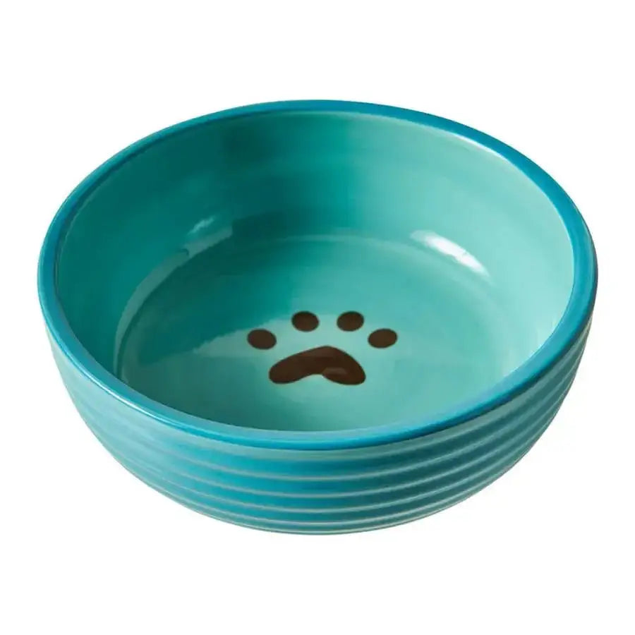Spot Elegance Ribbed Stoneware Dog Bowl - Talis Us