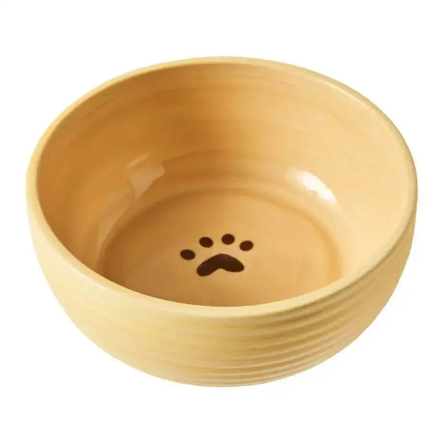 Spot Elegance Ribbed Stoneware Dog Bowl - Talis Us