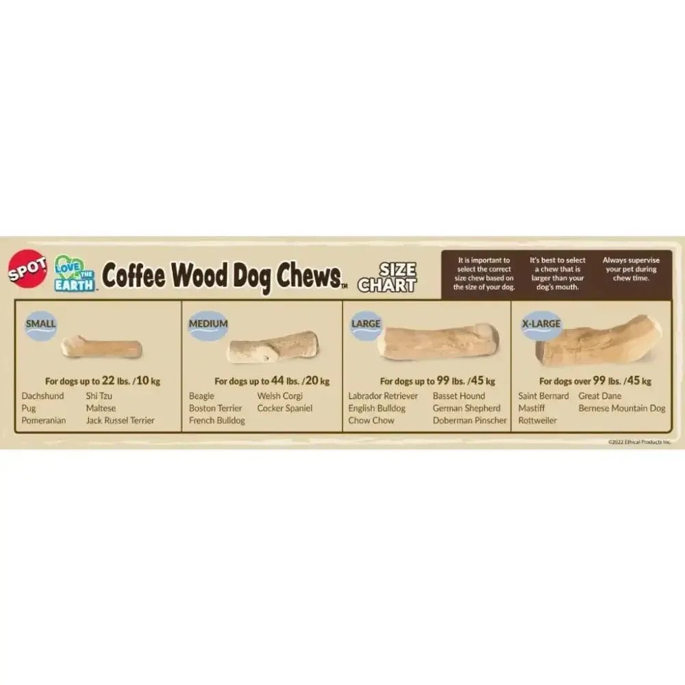 Spot Love The Earth Coffee Wood Dog Chew - Talis Us