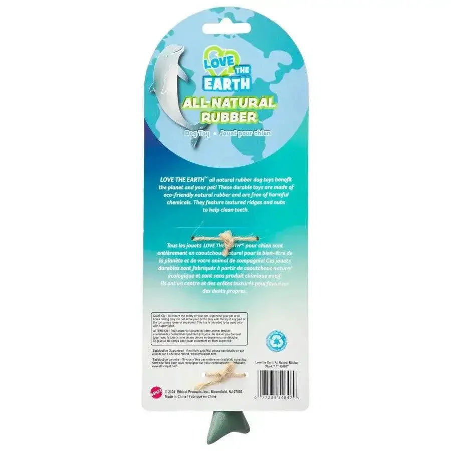 Spot Love The Earth Shark Dog Toy Assorted, 7 in - Talis Us