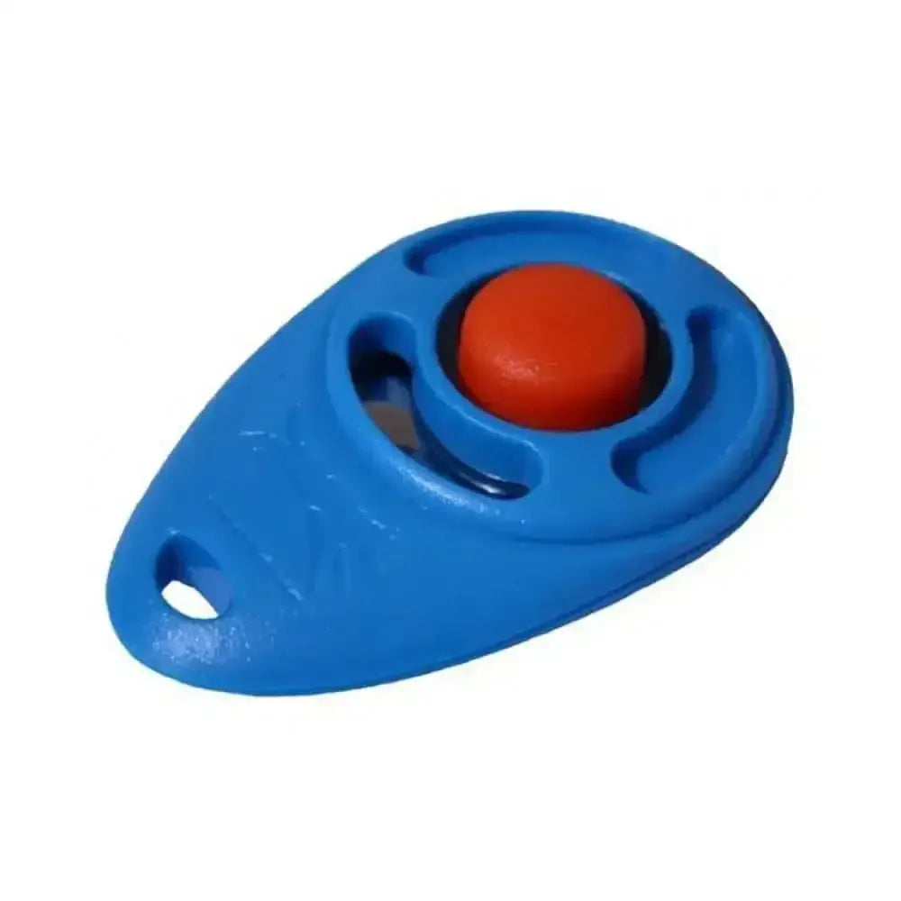 Starmark dog training clicker in blue with a red button for effective pet training