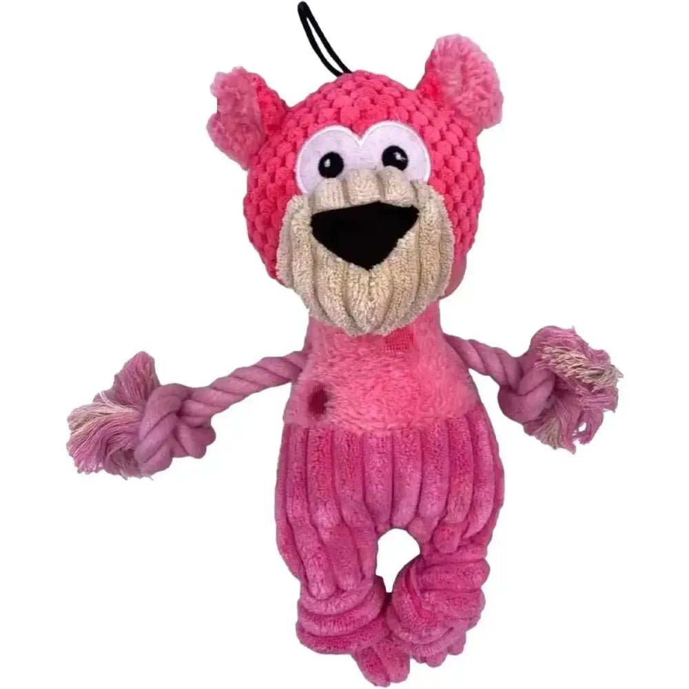 Steel Dog Polka Dot Pals Plush Dog Toy with Knotted Rope - Talis Us