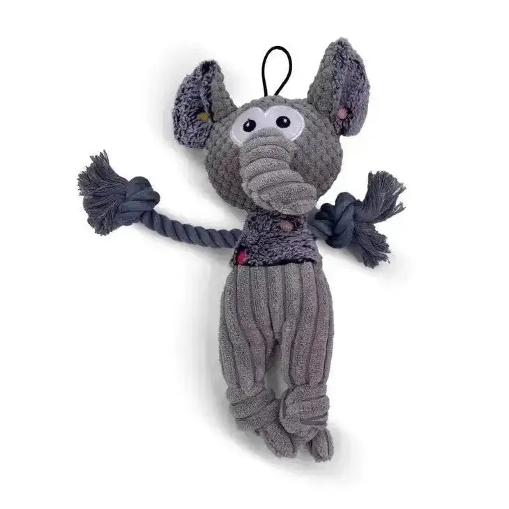 Steel Dog Polka Dot Pals Plush Dog Toy with Knotted Rope - Talis Us