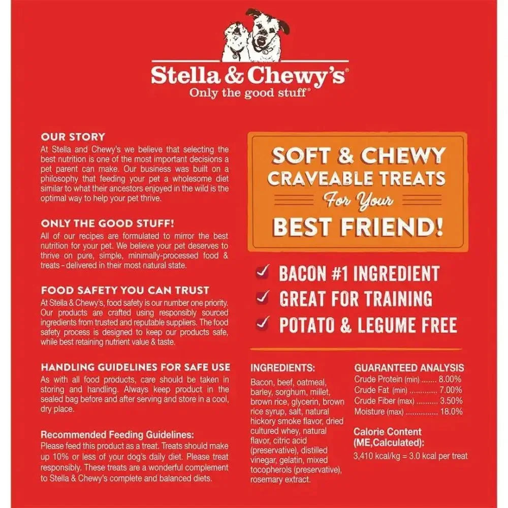 Stella & Chewys Dog Crav'N Bacon Bites Beef 8.25Oz - Talis Us