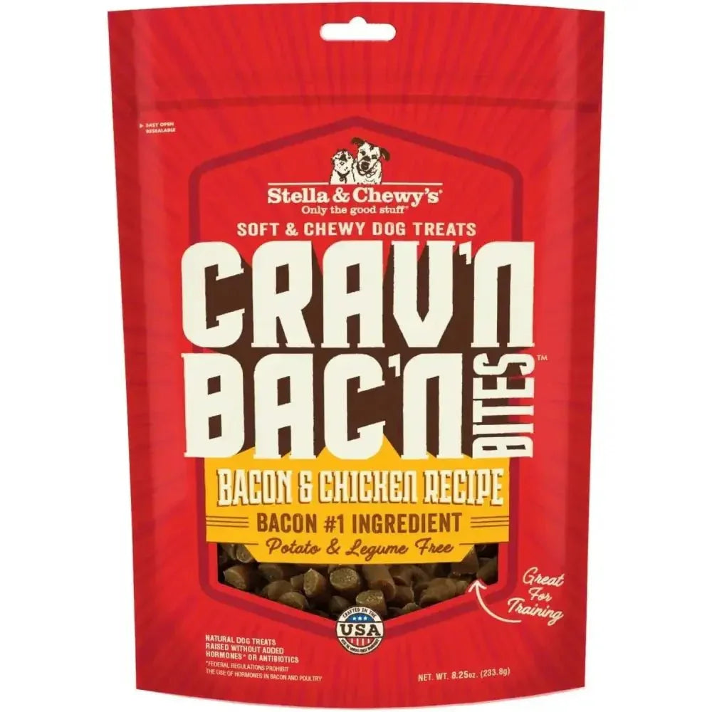 Stella & Chewys Dog Crav'N Bacon Bites Chicken 8.25Oz - Talis Us