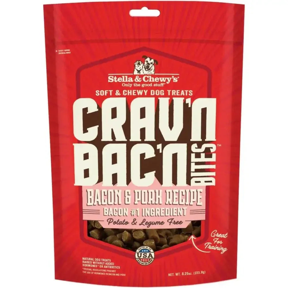 Stella & Chewys Dog Crav'N Bacon Bites Pork 8.25Oz - Talis Us