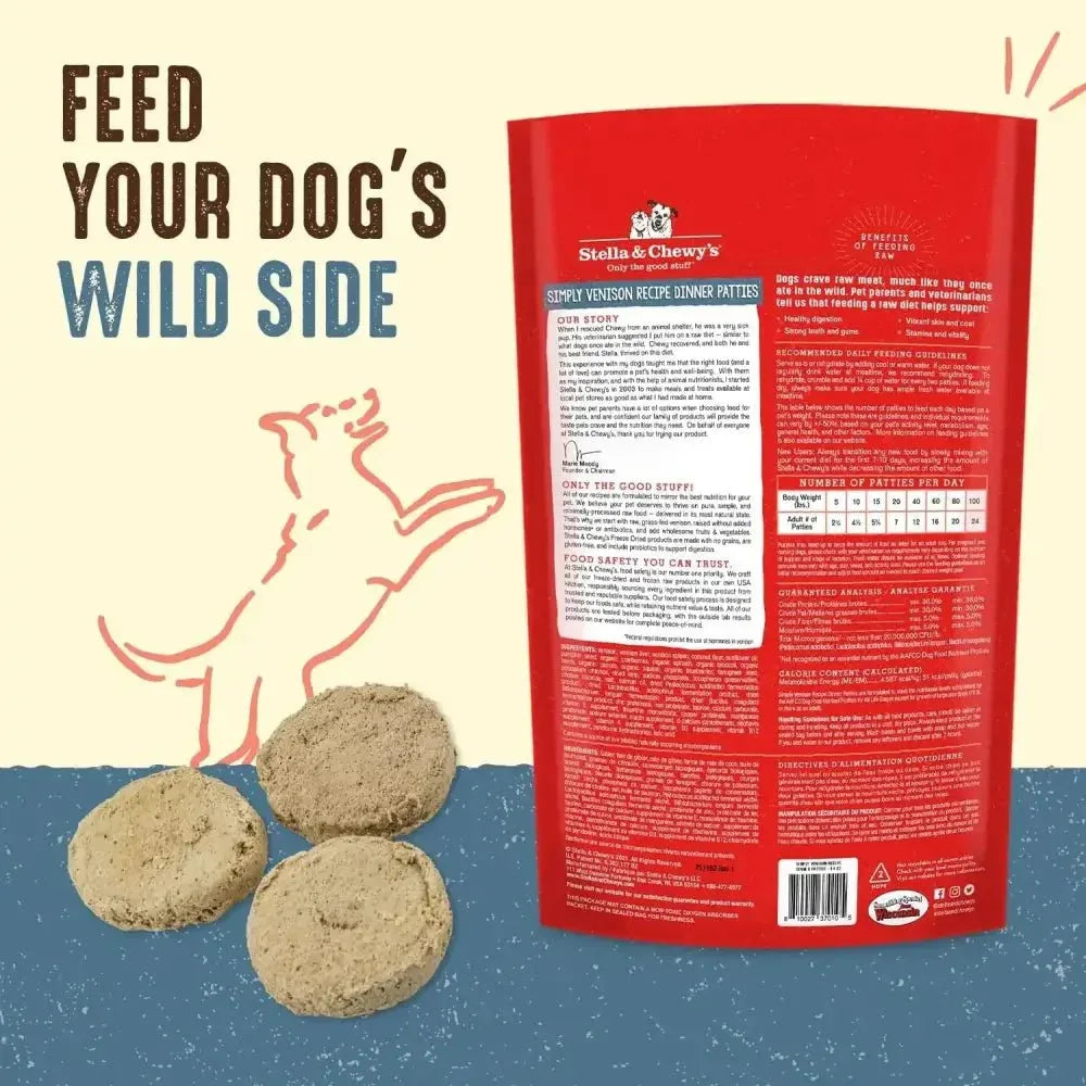 Stella & Chewys Dogs Freeze - Dried Dinner Patties Simply Venison - Talis Us