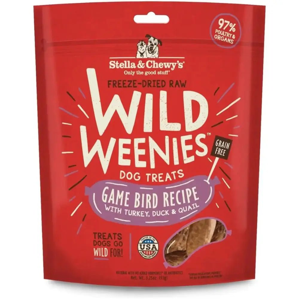 Stella & Chewy's Wild Weenies Freeze Dried Game Bird Dog Treats 3.25 oz - Talis Us
