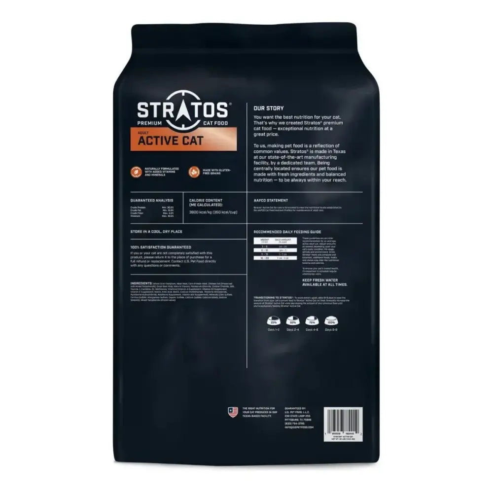Stratos Active Cat Dry Cat Food 30 lb - Talis Us