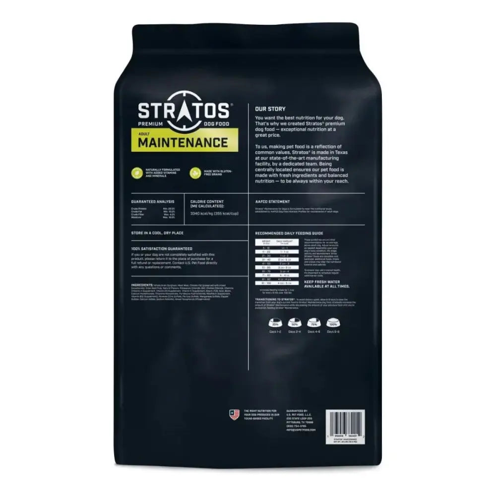 Stratos Maintenance Dry Dog Food 40 lb - Talis Us