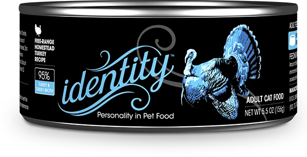 Identity Pet 95% Free-Range Heritage Turkey & Turkey Broth Pâté Wet Cat Food 24/5.5OZ