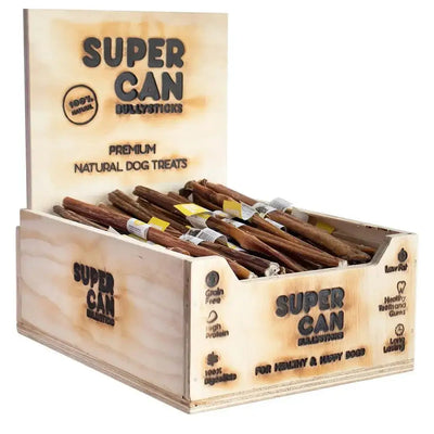 Supercan 12 inch Standard Odor Free Bully Sticks Case of 50 - Talis Us
