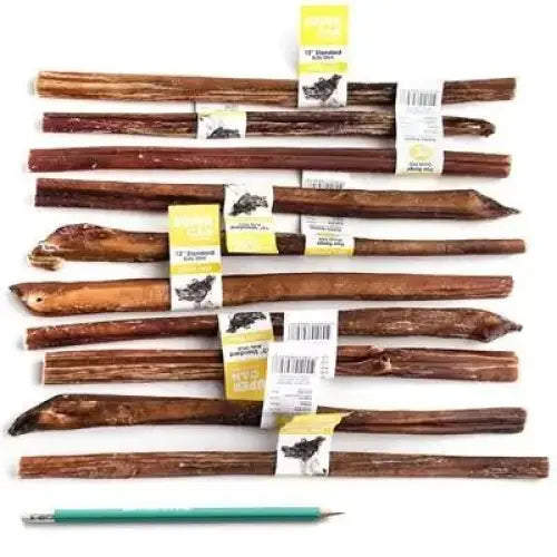Supercan 12 inch Standard Odor Free Bully Sticks Case of 50 - Talis Us
