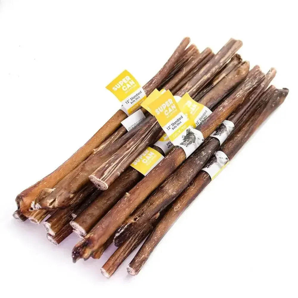 Supercan 12 inch Standard Odor Free Bully Sticks Case of 50 - Talis Us