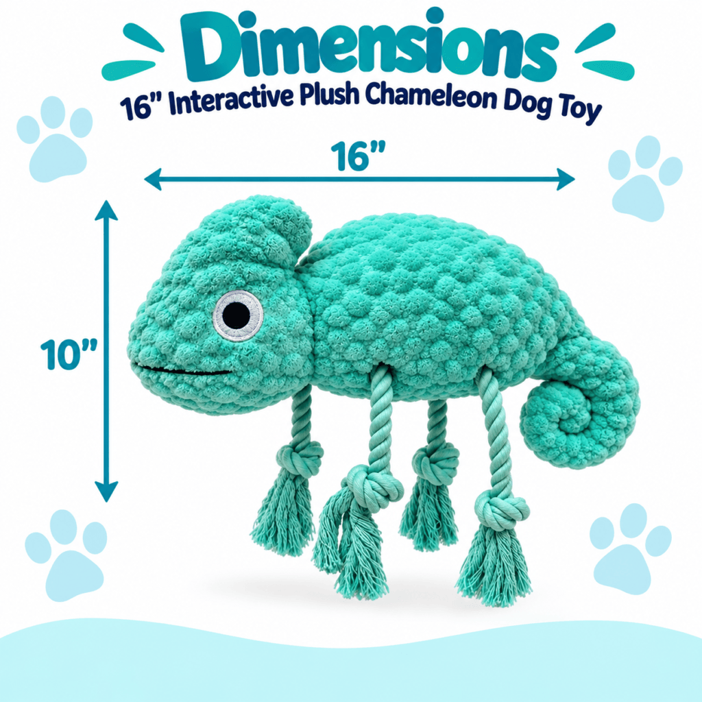 Petlou Tuggyz Chameleon Dog Tug Toy 16"