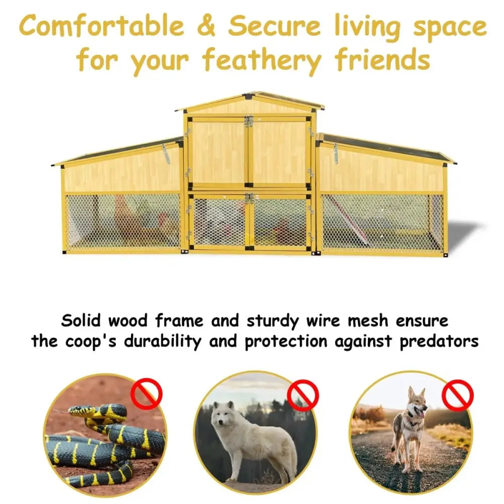 Talis - us Large Chicken Coop Poultry Cage with Nesting Box Run - Talis Us