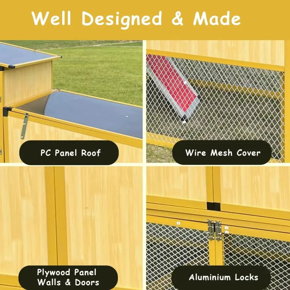 Talis - us Large Chicken Coop Poultry Cage with Nesting Box Run - Talis Us